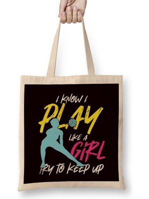 Humuts Volleyball Player Girl Coach Team Ball Sports Training Game Bez Çanta Uzun Saplı