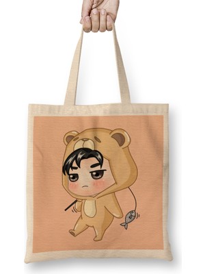 Yuri On Ice Otabek As A Cute Bear Bez Çanta Uzun Saplı