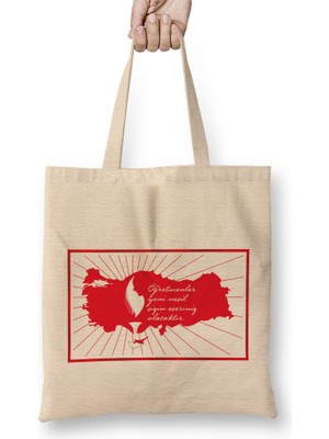 Humuts Öğretmenler Günü Öğretmene Hediye 04 Bez Çanta Uzun Saplı