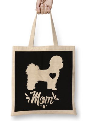 Humuts Shih Tzu Dog Mom Mother's Day Gift Bez Çanta Uzun Saplı
