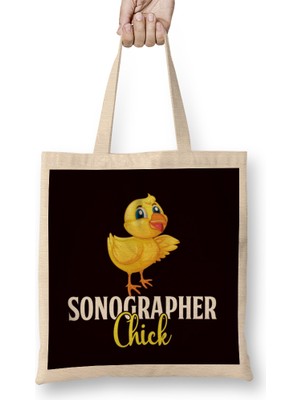Sonographer Chick Sonography Ultrasound Echography Medicine Bez Çanta Uzun Saplı
