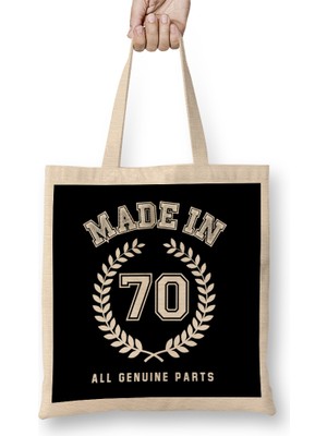 Humuts 1970S Made In 70 All Genuine Parts Bez Çanta Uzun Saplı