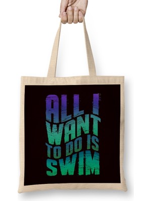 Humuts Swim Swimmer Swimming Pool Instructor Coach Water Sports Bez Çanta Uzun Saplı