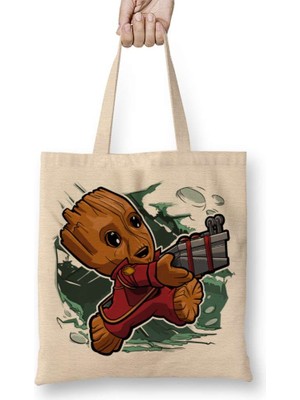 Humuts Baby Groot Super Tiny Groot Bez Çanta Uzun Saplı
