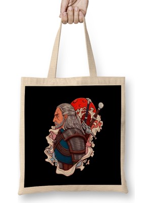 The Witcher White Wolf Blood Moon Bez Çanta Uzun Saplı