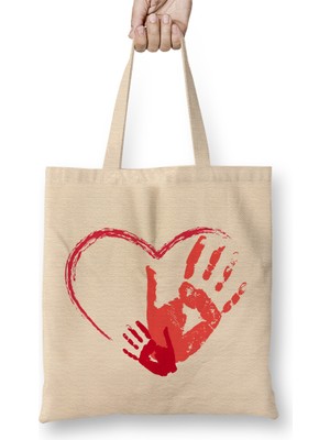 Humuts Anneler Günü Annelere Hediye 012 Bez Çanta Uzun Saplı