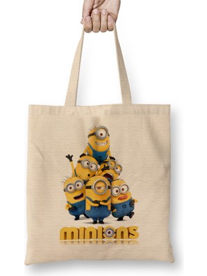 Humuts Minion Minions Bez Çanta Uzun Saplı