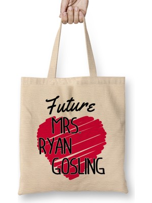 Humuts Future Mrs Ryan Gosling Love Heart Bez Çanta Uzun Saplı