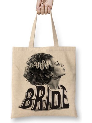 Bride Of Frankenstein The Black White Bride Bez Çanta Uzun Saplı