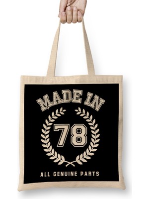 1978 Made In 78 All Genuine Parts Bez Çanta Uzun Saplı
