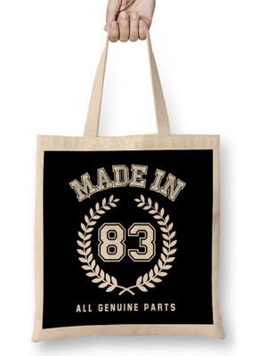 Humuts 1983 Made In 83 All Genuine Parts Bez Çanta Uzun Saplı