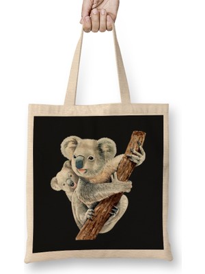 Koala Bear Gift Bez Çanta Uzun Saplı