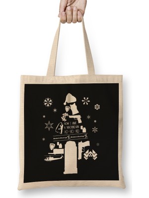 Humuts Die Hard Christmas Tree Silhouette Bez Çanta Uzun Saplı