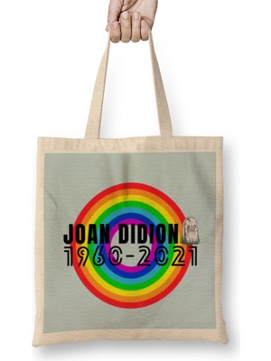 Humuts Joan Didion Rip- Vintage Retro Style Bez Çanta Uzun Saplı