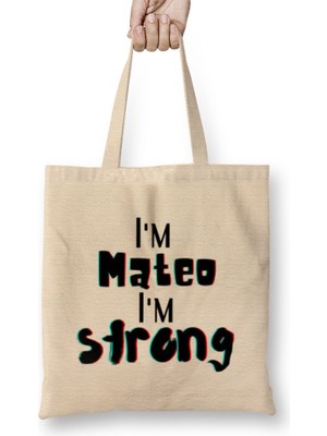 Humuts Mateo-Name Personalized Custom - Vintage Retro Rainbow Style Design Gift Baby-Gift For Him Bez Çanta Uzun Saplı