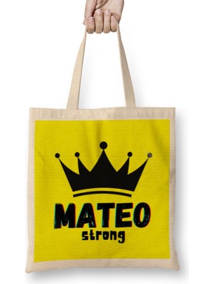 Humuts Mateo-Name Personalized Custom - Vintage Retro Rainbow Style Design Gift Baby-Gift For Him Bez Çanta Uzun Saplı