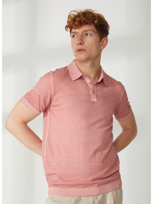 At.p.co Polo Yaka Slim Fit Pembe Erkek Kazak A26433TF-