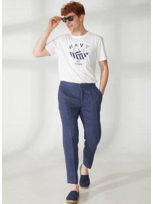 At.p.co Normal Bel Normal Paça Slim Fit Lacivert Erkek Pantolon A261BERLINO563CONF10B