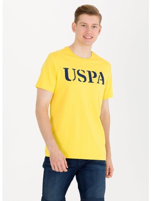 U.S. Polo Assn. Bisiklet Yaka Sarı Erkek T-Shirt GEARTIY023