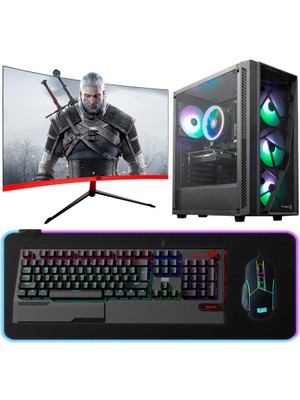 Dragos DRx4552 i5 10400F 16GB Ram 512GB NVMe GeForce 6GB GTX1660Ti 27 165Hz Curved RGB Oyun Bilgisayarı