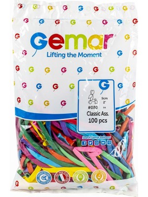 Gemar 100'lü Sosis Balon Renkli Kelebek Deseni ile Çocuk Partileri için Eğlenceli Malzeme