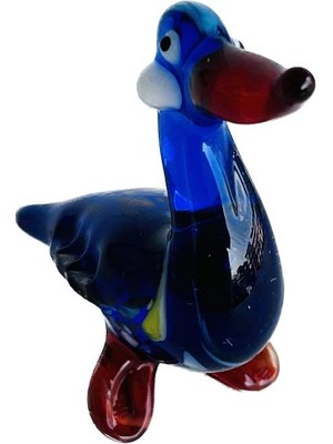 Hasyılmaz El Yapımı Murano Cam Ördek Biblo A22-02
