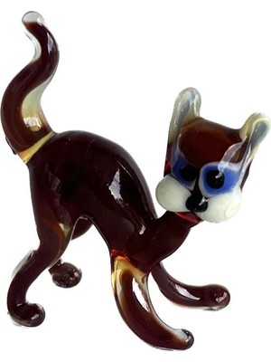 Hasyılmaz El Yapımı Murano Cam Kedi Biblo A25-03