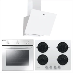 3lü Ankastre Set Beyaz (HDG6C1GWTK Davlumbaz, HON602W/E Turbo Fırın, HVW6MW Ocak)