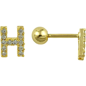 ÇLK Accessories Gold Harf Piercing - H Harfpiercing