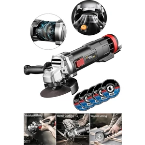 Lieber German 5000 W Bakır Sargı Çelik Dişli 115 mm Avuç Içi Taşlama Spiral Makinesi