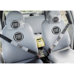 Oto Tuning Fiat Logolu 12 Parça Oto Koltuk Penye Kılıf Seti ( Ön Arka Kılıf Set+2 Boyun Yastık+2 Kemer Kılıf+Emoji Yastık+2 Koku)