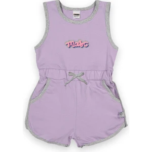 Novy Baby Fiyonklu Aplikeli Çıtçıtlı Sıfır Kol Çocuk Şort Tulum - 1-5 Yaş - 2090