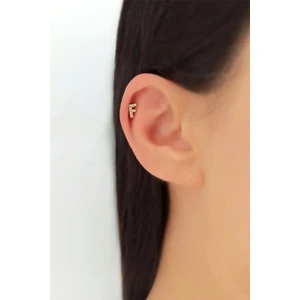 ÇLK Accessories Gold Harf Piercing - F Harfpiercing