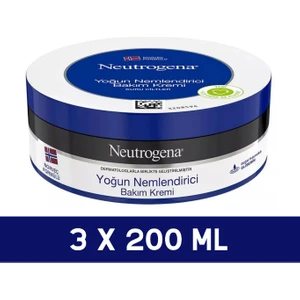 Norveç Formülü Yoğun Nemlendirici Bakım Kremi 200 ml 3 Adet