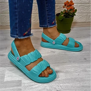 1260 Su Yeşili Hafif Rahat Kadın Terlik & Sandalet