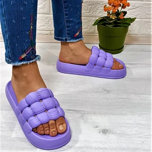 0127 Lila Hafif Rahat Günlük Havuz Plaj Kadın Terliği