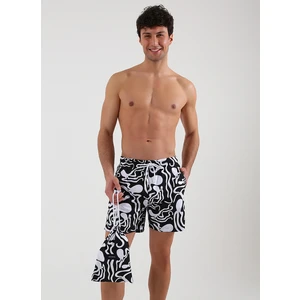 Siyah Erkek Slim Fit Şort Mayo 1037