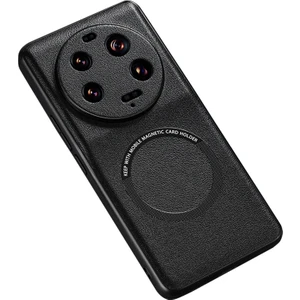 LR Joyful Xiaomi 13 Ultra Manyetik Kasa Magsafe Pu Deri Kaplamalı Pc+Tpu Telefon Kapağı ile Uyumlu (Yurt Dışından)