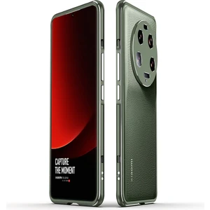 LR Joyful Xiaomi 13 Ultra Anti-Çizelge Anti Tele Kılıfı Pu Deri+Metal Çerçeve Kamera Lens Kapağı ile Ince Kabuk (Yurt Dışından)