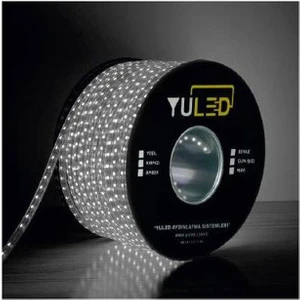 220V Silikonlu Yapışkanlı 10 cm Kesimli Hortum Şerit LED 5 Metre Beyaz