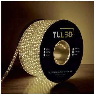220V Silikonlu Yapışkanlı 10 cm Kesimli Hortum Şerit LED 5 Metre Günışığı+Fiş