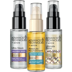Advance Techniques Argan Yağı Içeren Parlaklık Veren ve Kabaran Saçlar Için Saç Serumu Paketi