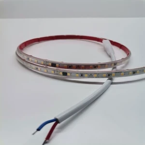 220V Silikonlu Yapışkanlı 10 cm Kesimli Hortum Şerit LED 10 Metre Beyaz+Güç Fişi