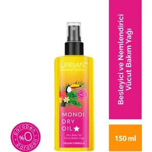 URBAN Care Summer Body-Monoi Yağı içeren, Besleyici ve Nemlendirici Kuru Vücut Yağı-Vegan-150 ML