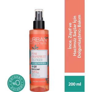 URBAN Care Pink Grapefruit&Ginger İnce Telli Saçlar Dolgunlaştırıcı Sıvı Saç Bakım Kremi-Vegan-200ML