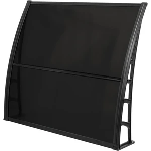 Garden Plastik Lupın Kapı Pencere Üstü Pratik Sundurma 105X120 - Siyah