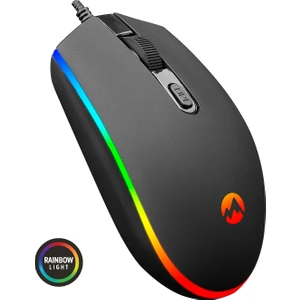SM-GX66 USB Siyah Rgb Işık Efektli Gaming Oyuncu Mouse