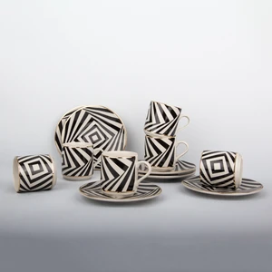 Diagonale 6 Kişilik Türk Kahve Fincan Takımı 100 ml