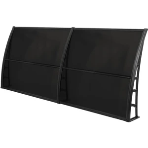 Garden Plastik Lupın Kapı Pencere Üstü Pratik Sundurma 105X240 - Siyah