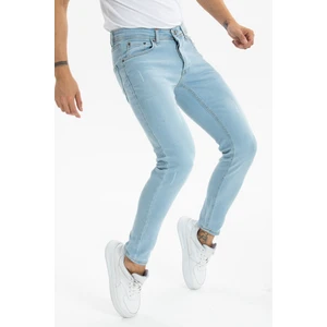 Erkek Açık Mavi Skinny Fit Pantolon